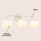 Jonathan Y Louis Parisian Globe 25" 3-Light Metal/Frosted Glass Modern Contemporary LED Vanity Light, Almond JYL3536C - alternate 5