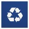 Boardwalk Deskside Recycling Bin, 3 gal, Polypropylene, Blue TCIND312BLR - alternate 2