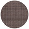 Homeroots 8' Chocolate And Black Round Geometric Washable Indoor Outdoor Area Rug 595543 - alternate 5