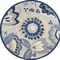 Homeroots 4' Blue And Gray Round Floral Indoor Outdoor Area Rug 546834 - alternate 4