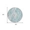 Homeroots 8' Aqua Mint Green And Silver Round Geometric Washable Indoor Outdoor Area Rug 589202 - alternate 3