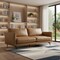 Homeroots 81" Brown Leather Sofa With Black Legs 640993 - alternate 3