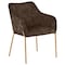 Leisuremod Zaire Collection Modern Dining Chair, Gold Legs and Dark Brown Velvet ZDC52DBR - alternate 1