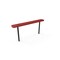 Mytcoat 6ft Outdoor Bench without Back, Inground, Red, Punched Steel, Textured Coating 804331 - alternate 1
