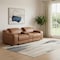 Homeroots 76in Cognac and Silver Italian Leather Power Reclining Loveseat With Storage 633752 - alternate 5