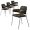Leisuremod Axis Collection Modern Dining Chair in Charcoal, 4PK AC22CH4 - alternate 1