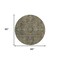 Homeroots 8' Round Dark Moss Green and Gray Round Oriental Washable Non Skid Indoor Outdoor Area Rug 563804 - alternate 2