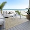Homeroots 5' X 8' Taupe And Gray Geometric Washable Indoor Outdoor Area Rug 605814 - alternate 6