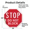 Signmission Stop Do Not Block, 18 Inch X 18 Inch, Vinyl Decal OC-D-18-206 - alternate 4