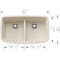 Blanco Valea Equal Double Low Divide, Soft White 443089 - alternate 3