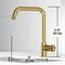 Vigo Cass Industrial Single Handle Kitchen Bar Faucet in Matte Brushed Gold VG02040MG - alternate 4