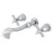Kingston Brass Two-Handle Wall Mount Tub Faucet, Polished Chrome KS5021ZX - alternate 1