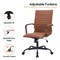 Leisuremod Harris High-Back Faux Leather Swivel Office Chair, Iron Frame HOTBL19LBRL - alternate 5