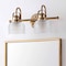 Jonathan Y Virginia 17.25" 2-Light Metal/Glass LED Vanity Light, Brass Gold JYL7408B - alternate 4