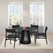 Homeroots Five Piece Black Round Dining Set with Four Chairs 571724 - alternate 4