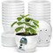 Lifemaster 10-Inch Whiskey Barrel Planters, Durable Plastic Pots with Drainage and Saucer, 20PK LMPBP20WHE20 - alternate 1