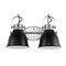 Jonathan Y Phineas 16.25" 2-Light Adjustable Farmhouse Bohemian Iron LED Vanity Light, Black/Nickel JYL1115A - alternate 6