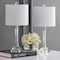 Jonathan Y Dana 19.5" Crystal Column/Metal LED Table Lamp, Clear, 2PK JYL2078A-SET2 - alternate 10