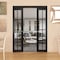 Sartodoors Sliding French Double Pocket Doors, Felicia 3355 Matte Black with Clear Glass, Kit Trims Rail Hard FELICIA3355DP-BLK-48 - alternate 4