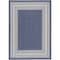 Homeroots 5' X 7' Denim Blue And Ivory Geometric Indoor Outdoor Area Rug 572767 - alternate 1