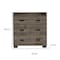 Homeroots 33" Dark Brown Manufactured Wood Five Drawer Dresser 477763 - alternate 4