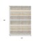 Homeroots 10' X 14' Gold And Silver Striped Washable Indoor Outdoor Area Rug 632214 - alternate 6