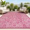 Jonathan Y Tela Bohemian Textured Weave Floral Fuchsia/Light Gray 5 ft. x 8 ft. Indoor/Outdoor Area Rug SMB100G-5 - alternate 1