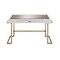 Homeroots 44" White and Champagne Glass Writing Desk 286395 - alternate 1