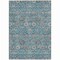 Homeroots 8' X 10' Teal Blue Gray And Charcoal Floral Washable Indoor Outdoor Area Rug 605440 - alternate 5