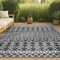 Jonathan Y Kafel Tribal Bohemian Black/Ivory 4 ft. x 6 ft. Indoor/Outdoor Area Rug SMB130F-4 - alternate 1