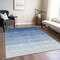 Homeroots 8' X 10' Blue And Gray Ombre Washable Indoor Outdoor Area Rug 595802 - alternate 6