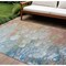 Homeroots 8' X 10' Copper Blue And Artichoke Green Abstract Washable Indoor Outdoor Area Rug 582167 - alternate 1