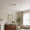 Vaxcel Riverside 2-Light Drum Flush Mount Ceiling Light, Muted Brass, Clear Ribbed Glass C0366 - alternate 5