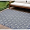 Homeroots 6' X 9' Blue And Ivory Geometric Indoor Outdoor Area Rug 572905 - alternate 5