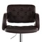 Elama Faux Leather Tufted Bar Stool in Brown with Chrome Base and Adjustable Height ELM-749-BRN - alternate 5