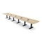 Skutchi Designs 22 Person Conference Table With Power Unit | 22' Arc Rectangle Table | Harmony Series HAR-AREC-48X264-T.BK-K525-EBLK - alternate 1