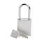 Brady Velocity Lockout Padlocks Aluminum 1.5in Shackle Clearance KD White SDAL-WHT-38ST-KD - alternate 1