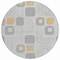 Homeroots 8' Gray Silver And Gold Round Geometric Washable Indoor Outdoor Area Rug 616810 - alternate 3