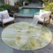 Homeroots 8' Sage Fern Green And Ivory Round Floral Washable Indoor Outdoor Area Rug 582772 - alternate 5