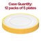 Smarty Had A Party 13" Clear with Gold Rim Round Disposable Plastic Charger Plates, 60PK 2710CLG-CASE - alternate 5