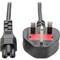 Eaton Tripp Lite Series UK Computer Power Cord - BS1363 to C5, 2.5A, 250V, 18 AWG, 6 ft. 1.83 m, Black P060-006 - alternate 1