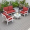 Leisuremod Walbrooke Modern White Patio Conversation With Square Fire Pit With Slats Design & Tank Holder, Red WWS-27-20-57-31-R - alternate 7