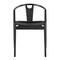 Homeroots Black Solid Wood Open Back Dining Side Chair 653940 - alternate 1
