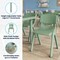 Flash Furniture 5 PC Plastic Activity Table and 4 Chairs Set, 10.5 in Seat Height-Sage YU-YCX-0023-2-SQR-TBL-SAGE-E-GG - alternate 8