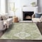 Homeroots 3' X 5' Artichoke Green Beige And Ivory Medallion Washable Indoor Outdoor Area Rug 589020 - alternate 6