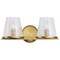 Nuvo Valentine, 2 Light Vanity, Vintage Brass Finish, Hammered Glass 60/8262 - alternate 5