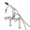 Kingston Brass 7" Center Deck-Mount Clawfoot Tub Faucet with Hand Shower, Polished Chrome AE8101CG - alternate 1