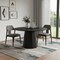 Homeroots 52" Black Solid Wood Pedestal Base Round Top Dining Table 721063 - alternate 3
