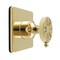 Kingston Brass Single-Handle Three-Way Diverter Valve with Square Trim Kit, Polished Brass KS3042RX - alternate 1