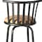 Homeroots Set of Two Brown and Black Faux Leather and Iron Low Back Adjustable Height Swivel Bar Chairs 610395 - alternate 4